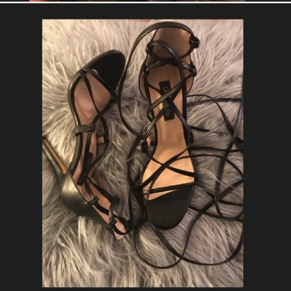 New Sexy Black Tie Up gladiator Heels - Picture 7 of 7